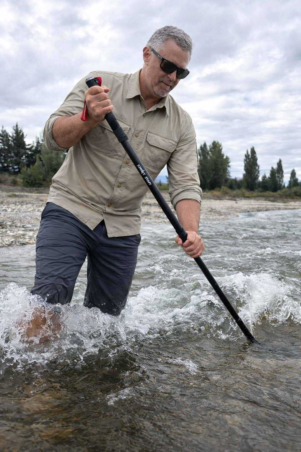 River crossing with Stowt Staff
